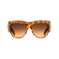 Gucci Eyewear Óculos de sol com aplicações de cristal - Marrom
