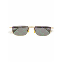 Gucci Eyewear Óculos de sol com estampa GG - Dourado