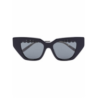 Gucci Eyewear Óculos de sol gatinho com aplicação de cristais - Preto