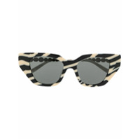 Gucci Eyewear Óculos de sol gatinho com aplicação de cristais - Preto