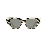 Gucci Eyewear Óculos de sol gatinho com efeito de zebra - Preto