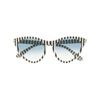 Gucci Eyewear Óculos de sol gatinho listrado - Neutro