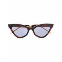 Gucci Eyewear Óculos de sol gatinho Web - Marrom