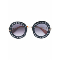 Gucci Eyewear Óculos de sol 'L'Aveugle Par Amour' - Preto