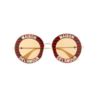 Gucci Eyewear Óculos de sol Maison de L'Amour redondo - Vermelho