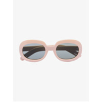 Gucci Eyewear Óculos de sol oval com lentes coloridas - Neutro