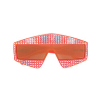 Gucci Eyewear Óculos de sol oversized com cristais - Vermelho
