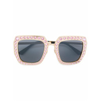 Gucci Eyewear Óculos de sol oversized com cristal swarovski - 003