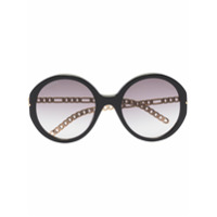 Gucci Eyewear Óculos de sol oversized com lentes em degradê - Preto