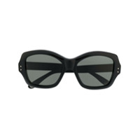 Gucci Eyewear Óculos de sol oversized com ponte dupla - Preto