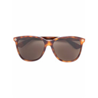 Gucci Eyewear Óculos de sol oversized degradê - Marrom