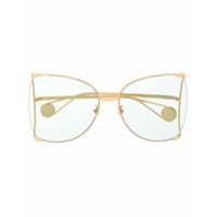 Gucci Eyewear Óculos de sol oversized - Dourado