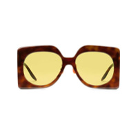 Gucci Eyewear Óculos de sol oversized - Marrom