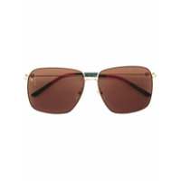 Gucci Eyewear Óculos de sol oversized - Metálico