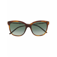 Gucci Eyewear Óculos de sol quadrado com efeito de bambu - Marrom