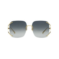 Gucci Eyewear Óculos de sol quadrado - Dourado