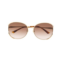 Gucci Eyewear Óculos de sol redondo GG0650SK - Marrom
