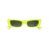 Gucci Eyewear Óculos de sol retangular GG - Amarelo