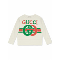 Gucci Kids Blusa de moletom 'Interlocking G' - Branco