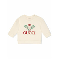 Gucci Kids Moletom de bebê Gucci Tennis - Branco