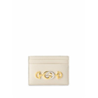 Gucci Porta-cartões Gucci Zumi em couro granulado - Branco