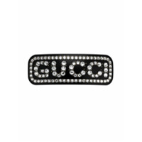 Gucci Presilha de cabelo com cristais - Preto
