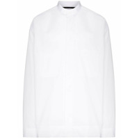 Haider Ackermann Camisa de algodão com acabamento engomado - Branco
