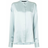 Haider Ackermann Camisa oversized com gola padre - Azul