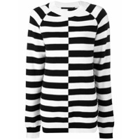 Haider Ackermann oversized striped sweater - Preto