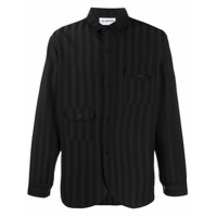 Han Kjøbenhavn Camisa com bolso e listras - Preto