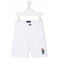 Harmont & Blaine Junior Bermuda chino com logo bordado - Branco