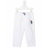 Harmont & Blaine Junior Calça chino slim com bordado - Branco