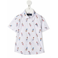 Harmont & Blaine Junior Camisa mangas curtas com estampa gráfica - Branco