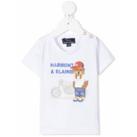 Harmont & Blaine Junior Camiseta decote careca com estampa de logo - Branco