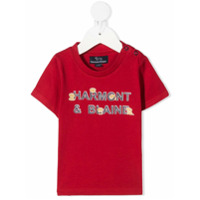 Harmont & Blaine Junior Camiseta decote careca com estampa de logo - Vermelho