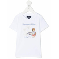 Harmont & Blaine Junior Camiseta decote careca com estampa gráfica - Branco
