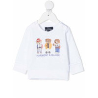 Harmont & Blaine Junior Camiseta mangas longas com estampa de logo - Branco
