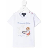 Harmont & Blaine Junior round neck logo print T-shirt - Branco