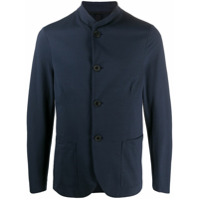 Harris Wharf London Blazer com gola alta e abotoamento simples - Azul