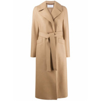 Harris Wharf London Trench coat de lã com amarração na cintura - Marrom
