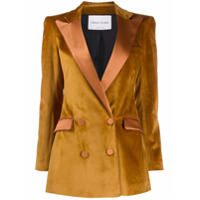 Hebe Studio velvet double-breasted jacket - Amarelo