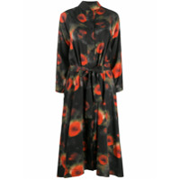 Henrik Vibskov Chemise midi com estampa abstrata - Preto