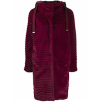 Herno Casaco matelassê com abotoamento simples - Roxo