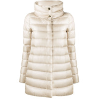 Herno Casaco matelassê com gola alta ampla - Neutro