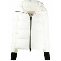 Herno Jaqueta com zíper e punhos contrastantes - Branco