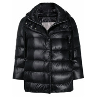 Herno Jaqueta jeans com mangas médias - Preto