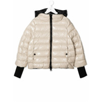 Herno Kids Jaqueta matelassê com capuz - Neutro