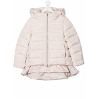 Herno Kids Jaqueta matelassê com peplum - Rosa