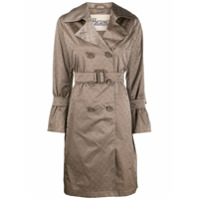 Herno Trench coat com estampa de logo - Marrom