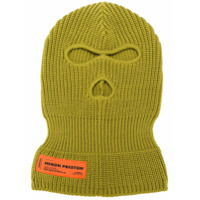 Heron Preston Balaclava de tricô com logo - Verde